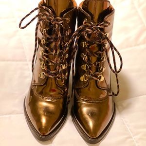 Stuart Weitzman x GiGi Hadid The GiGi Boot in Copper Glass Women’s 7.5